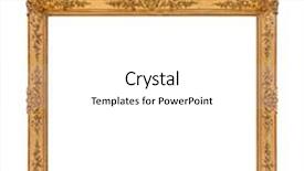  Presentation with picture frame - Theme with cultural frames - old wooden picture frame hanging background and a white colored foreground