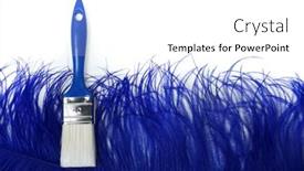  Presentation with paint brush brash and red - Slide set with classic-paint-brush-with-white background and a white colored foreground