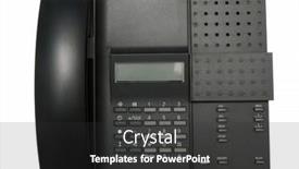  Presentation with classic - Amazing PPT theme having classic-phone-with-answering-machine backdrop and a dark gray colored foreground