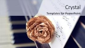  Presentation with vintage rose old paper - Presentation design with classic piano with paper rose background and a lemonade colored foreground