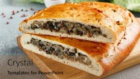  Presentation with mushroom - Theme enhanced with classic-pie-with-mushroom background and a red colored foreground