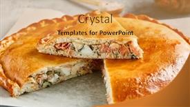  Presentation with salmon fish - PPT layouts with classic-pie-with-salmon background and a yellow colored foreground