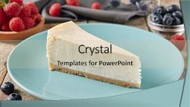  Presentation with blueberries - Cool new slide set with classic plain new york cheesecake backdrop and a soft green colored foreground