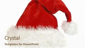  Presentation with red and white festive - Presentation enhanced with classic red and white santa background and a sky blue colored foreground