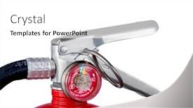  Presentation with fire extinguisher - Audience pleasing slide deck consisting of classic-red-fire-extinguisher-valve backdrop and a white colored foreground