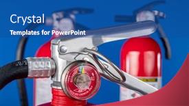  Presentation with fire red - Presentation theme having classic-red-fire-extinguisher-valve background and a ocean colored foreground