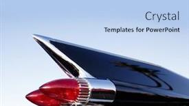  Presentation with classic car - Cool new presentation design with classic-retro-50-s-chrome backdrop and a light blue colored foreground