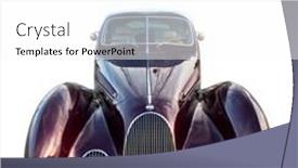  Presentation with classic car - Theme enhanced with classic-retro-car-isolated background and a white colored foreground