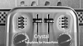  Presentation with classic - Slides featuring classic retro styled toaster background and a gray colored foreground