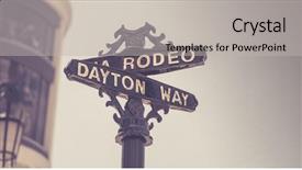  Presentation with rodeo - Presentation theme featuring classic rodeo drive street sign background and a light gray colored foreground