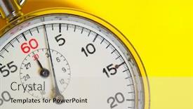 Presentation with classic - Presentation theme having classic-stopwatch-on-a-yellow background and a light gray colored foreground