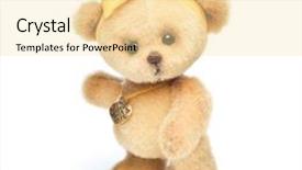  Presentation with teddy bear - Presentation theme having classic teddy bear background and a blonde colored foreground