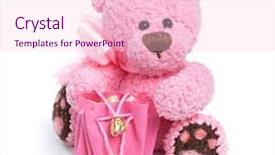  Presentation with teddy bear - PPT theme featuring classic teddy bear background and a lemonade colored foreground