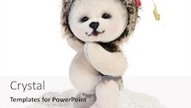  Presentation with classic - Amazing PPT theme having classic-teddy-hedgehog-on-white backdrop and a white colored foreground