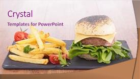  Presentation with burger fries - Slide deck having man hands holding cup of hot chocolate with marshmallows on snowy wooden table christmas new year winter background top view background and a gray colored foreground