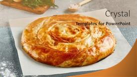  Presentation with turkish - Slide deck enhanced with classic-turkish-pie-with-meat background and a yellow colored foreground