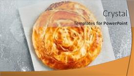  Presentation with turkish - Presentation with classic-turkish-pie-with-meat background and a light gray colored foreground