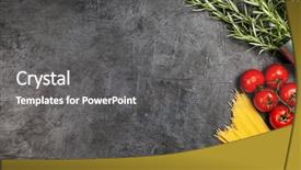  Presentation with italian food - Beautiful theme featuring classic view - italian food ingredients backdrop and a gray colored foreground