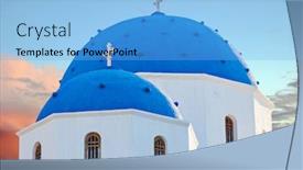  Presentation with church blue - Audience pleasing presentation theme consisting of classic view of blue dome backdrop and a light blue colored foreground
