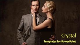  Presentation with classic - Presentation design having classic vintage - blond woman against cadaques city background and a wine colored foreground