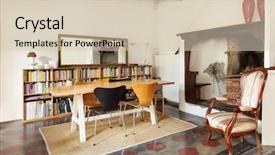  Presentation with living room - Amazing theme having classic vintage - comfortable living room interior backdrop and a soft green colored foreground