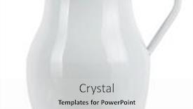  Presentation with water jug - Slide deck having classic-white-metal-jug-vintage background and a  colored foreground
