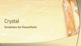  Presentation with classic - Slide deck with dough and dusting of flour background and a cream colored foreground