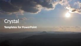  Presentation with landscape desert - Presentation theme enhanced with classical bible landscape - desert sinai background and a  colored foreground