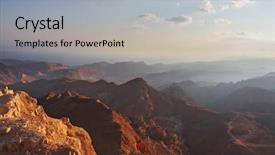  Presentation with landscape desert - PPT layouts featuring classical bible landscape - desert sinai background and a light gray colored foreground