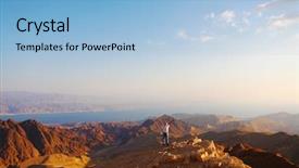  Presentation with bible in - Presentation theme enhanced with classical bible landscape - desert sinai background and a  colored foreground