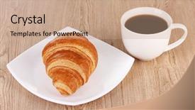  Presentation with classical - Cool new slide deck with classical-breakfast-coffee-and-croissant backdrop and a coral colored foreground