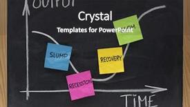  Presentation with slump - PPT layouts with classical business cycle concept slump background and a dark gray colored foreground