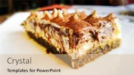  Presentation with tiramisu - Slide deck consisting of classical-dessert-homemade-tiramisu-cake background and a coral colored foreground