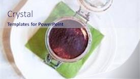  Presentation with tiramisu - Slide deck having classical-dessert-homemade-tiramisu-cake background and a sky blue colored foreground