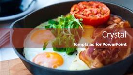  Presentation with classical - Slide set with classical-english-breakfast-with-egg background and a tawny brown colored foreground