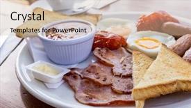  Presentation with indian classical orcastra templets - PPT theme with classical english breakfast with egg background and a  colored foreground