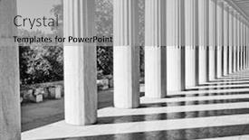  Presentation with greek columns - Beautiful presentation design featuring classical-greek-columns-athens-greece backdrop and a light gray colored foreground