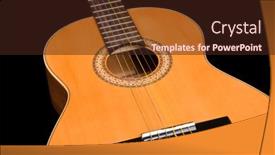 Presentation with classical guitar - Cool new presentation with classical guitar close up on dark background backdrop and a wine colored foreground