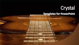  Presentation with classical - Slides with classical guitar on black background background and a black colored foreground