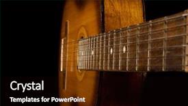  Presentation with classical guitar - Theme having classical guitar on black background background and a wine colored foreground