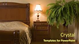  Presentation with classical - Cool new theme with classical-interior-of-a-bedroom backdrop and a tawny brown colored foreground