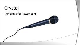  Presentation with classical - Amazing slides having classical microphone with wire isolated on white backdrop and a white colored foreground
