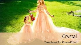  Presentation with classical music - Audience pleasing slide deck consisting of dress impress - classical music beautiful fairy girl backdrop and a  colored foreground