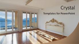  Presentation with classical - Colorful PPT layouts enhanced with classical period - interior of an house empty backdrop and a light gray colored foreground