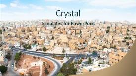  Presentation with panoramic - Amazing presentation theme having classical period - panoramic view of amnan backdrop and a sky blue colored foreground