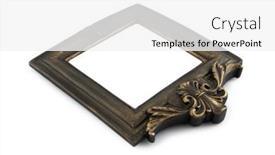  Presentation with patterns - Cool new slide deck with classical-photo-frame-with-floral backdrop and a white colored foreground