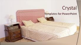  Presentation with classical - Colorful slide set enhanced with classical style and simple decorated sleeping room bedroom backdrop and a lemonade colored foreground