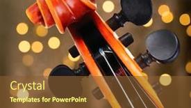  Presentation with classical - Beautiful presentation theme featuring classical-violin-on-bright-background backdrop and a tawny brown colored foreground