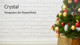  Presentation with christmas tree - Slide set enhanced with classictemplates - abstract background from christmas tree background and a  colored foreground