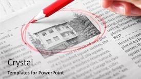  Presentation with information - Beautiful slides featuring classified - search newspaper advertisements for information backdrop and a light gray colored foreground